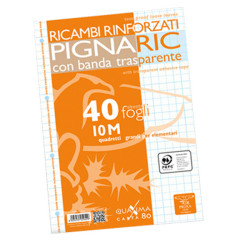 Ricambi forati rinforzati Pignaric - A4 -  10mm - 80gr - Pigna - conf. 40 pezzi