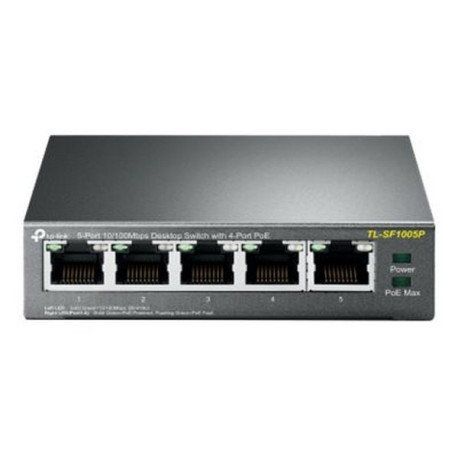 TP-Link TL-SF1005P - Switch - unmanaged - 5 x 10/100 (4 PoE) - desktop - PoE (58 W)
