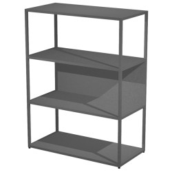 Libreria media a giorno Essence - 90 x 44 x 119 cm - Antracite/antracite