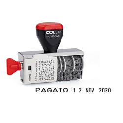 Timbro 04000/WD datario + Polinomio - 12 diciture 4 mm - Colop