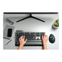 Kensington Pro Fit Ergo TB550 Trackball - Mouse verticale - ergonomico - ottica - 9 pulsanti - senza fili - Bluetooth, 2.4 GHz 