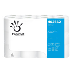 Papernet - Carta igienica - pura cellulosa - 350 fogli - rotolo - 38.5 m - bianco (pacchetto di 24)