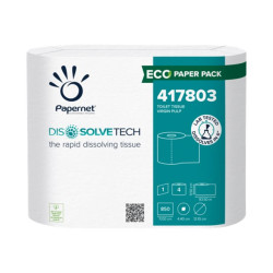 Papernet Dissolve Tech - Carta igienica - pura cellulosa - 850 fogli - rotolo - 94 m - bianco (pacchetto di 4)