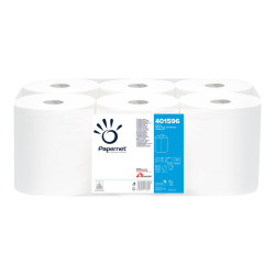 Papernet Special - Asciugamani - pura cellulosa - 450 fogli - rotolo centrale - 137.25 m - bianco (pacchetto di 6)