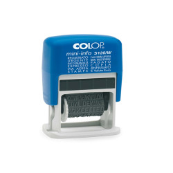 Timbro Mini Info S120/W Polinomio - 12 diciture 4 mm - autoinchiostrante - Colop