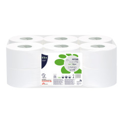 Papernet Superior Maxi Jumbo - Carta igienica - pura cellulosa - 405 fogli - rotolo - 149.85 m - bianco (pacchetto di 12)