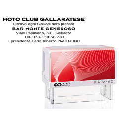 Timbro Printer 50 - 30 x 69 mm - 7 righe - autoinchiostrante - nero - Colop