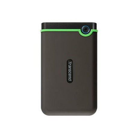 Transcend StoreJet 25M3 - HDD - 2 TB - esterno (portatile) - 2.5" - USB 3.1 Gen 1 - 256 bit AES - grigio ferro
