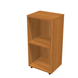 Libreria modulare bassa - a giorno - 40x32x81,5 cm - noce chiaro