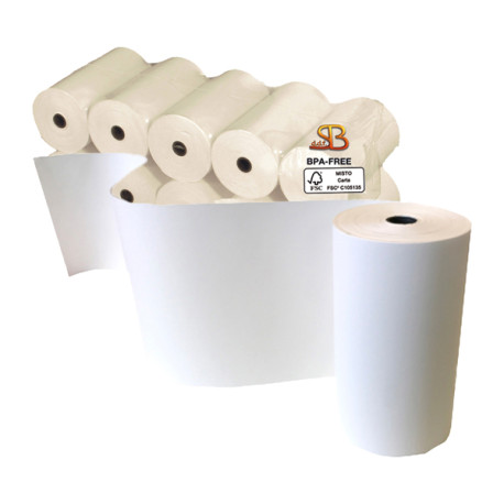 Rotolo per calcolatrice e stampante - 57 mm x 40 m - 55 gr - diametro esterno 55 mm - anima 12 mm - carta termica BPA free - Sa