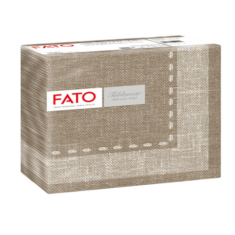 Tovagliolo linea AirLaid - carta - 40 x 40 cm - cachemire/caffè - Fato - conf. 50 pezzi