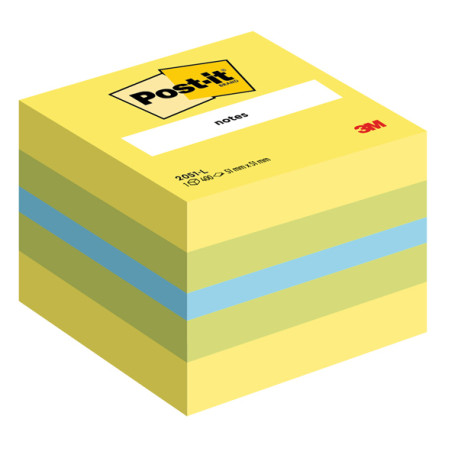 Blocco foglietti Minicubo - 2051-L - 51 x 51 mm - 72 gr - colori assortiti - 400 fogli - Post-it