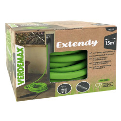 Tubo da giardno a 6 strati estensibile Extendy -15 m - TPE - verde - Verdemax