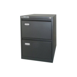 Bertesi Kubo - Cabinet per archiviazione verticale - 2 cassetti - acciaio - nero, RAL 9005