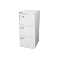 Bertesi Kubo - Cabinet per archiviazione verticale - 3 cassetti - acciaio - bianco, RAL 9003