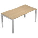 Scrivania Easy Plus - lineare - 140 x 80 x 72,5 cm - rovere