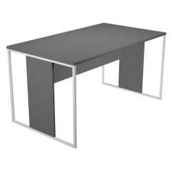 Scrivania singola Essence - 120 x 80 cm - Antracite - Gamba bianco