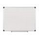 Bi-Office - Lavagna bianca - montabile a parete - 600 x 450 mm - acciaio laccato - non magnetico - grid - bianco