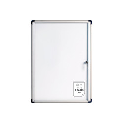 Bi-Office Enclore Budget - Lavagna integrata - 490 x 664 mm - 4 x A4 - acciaio laccato - magnetica - bianco - cornice in allumi