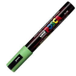 Marcatore a base d'acqua Uni Posca PC5M  - punta  tonda media da 1,8mm a 2,5mm - verde chiaro - Uni Mitsubishi