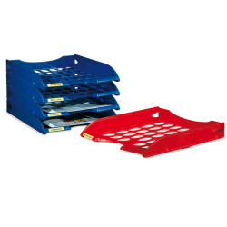 Vaschetta portacorrispondenza forata E040 - 26 x 34,5 x 6,5 cm - blu - Fellowes