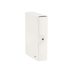 Leitz WOW - Cartella a scatola - larghezza dorsale 80 mm - per 250 x 350 mm - capacità 800 fogli - bianco metallizzato