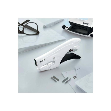 Leitz WOW 5547 - Graffatrice - 15 fogli / 1.5 mm - No.8, 6/4 - metallo - bianco