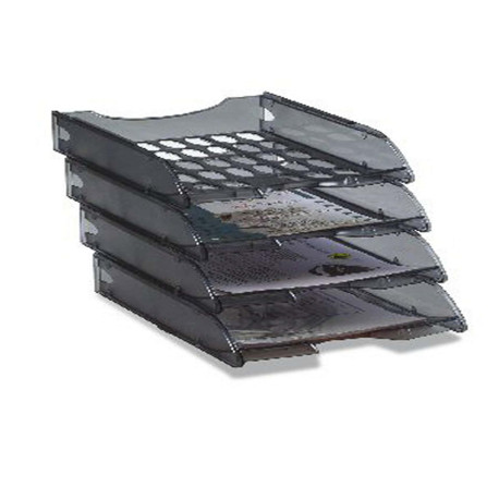 Vaschetta portacorrispondenza forata E040 - 26 x 34,5 x 6,5 cm - fumé trasparente - Fellowes