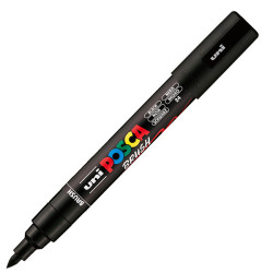 Marcatore a base d'acqua Uni Posca PC5MBR - punta brush 1.0 - 4.0mm - nero - Uni Mitsubishi