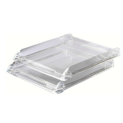 Vaschetta portacorrispondenza Nimbus - 26,8 x 5,5 x 33 cm - cristallo trasparente - Rexel