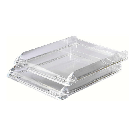Vaschetta portacorrispondenza Nimbus - 26,8 x 5,5 x 33 cm - cristallo trasparente - Rexel