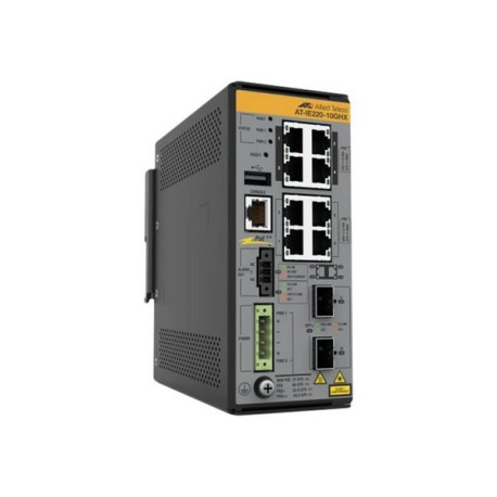 Allied Telesis AT IE220-10GHX - Switch - L2+ - gestito - 8 x 10/100/1000Base-T + 2 x 1 Gigabit / 10 Gigabit SFP+ (uplink) - mon