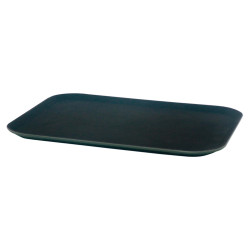 Vassoio rettangolare antiscivolo - 25 x 35 cm - PP - nero - Leone