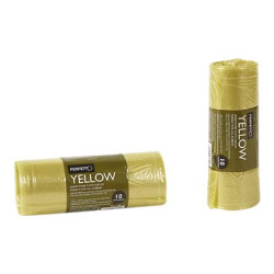 Perfetto Classic - Sacchetto per rifiuti - polietilene media densità (MDPE) - giallo - pacco da 10
