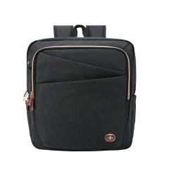Zaino per pc Katy Rose - notebook 15,6 - nero - cerniera rose gold - SWISS Digital DESIGN