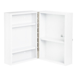 Armadietto Pronto Soccorso Vuoto in metallo colore bianco, serratura con chiave cm 45 x 32 x 19