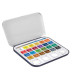 Acquerelli Aquafine - colori assortiti - Daler Rowney -  scatola metallo 24 acquerelli + pennello + tavolozza
