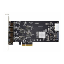 StarTech.com 4-Port USB-A PCIe Card, USB 3.2 5Gbps, 4x USB Controllers - Adattatore USB - PCIe 2.0 x4 - USB 3.2 Gen 1 x 4 - ner