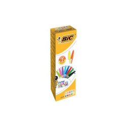 BIC Cristal Multicolor - Penna a sfera - colori assortiti - 1.6 mm (pacchetto di 20)