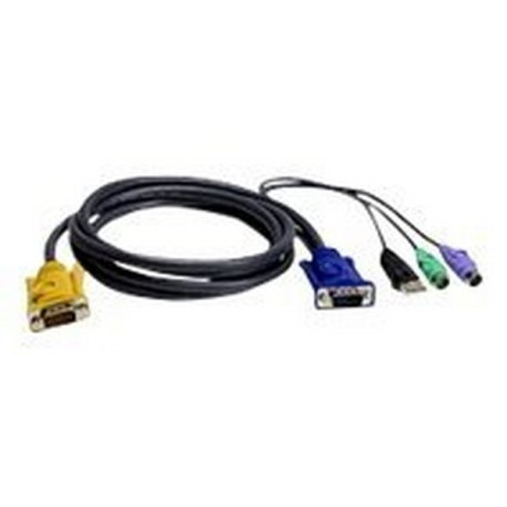 ATEN 2L-5303UP - Cavo tastiera / video / mouse (KVM) - USB, PS/2, HD-15 (VGA) (M) a SPHD a 18 pin (M) - 3 m