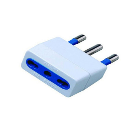 Adattatore semplice con spina 2P+T 16A - presa bipasso 10/16A - MKC