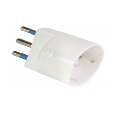 Adattatore semplice con spina 2P+T 16A - presa Schuko 16A - MKC