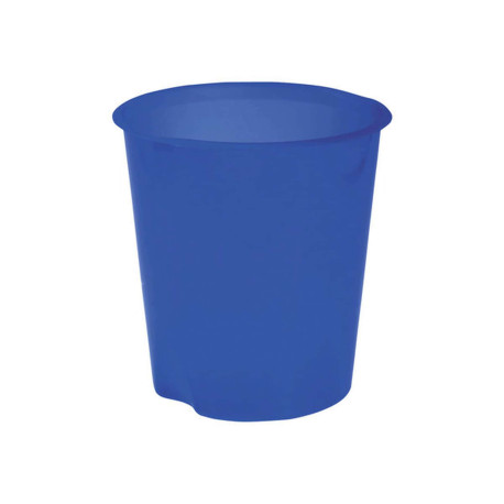 Leonardi - Cestino della spazzatura - ovale - 16.5 L - polipropilene (PP) - blu trasparente