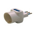 Adattatore triplo con spina 2P+T 10A - 2 prese 10A + 1 Schuko - MKC