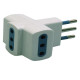 Adattatore triplo con spina 2P+T 10A - 3 prese 10A - MKC
