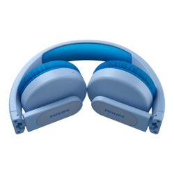 Philips Kids TAK4206BL - Cuffie - on-ear - Bluetooth - senza fili, cablato - jack 3,5 mm - blu