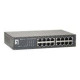 LevelOne GEU-1621 - Switch - unmanaged - 16 x 10/100/1000 - montabile su rack, montaggio a parete