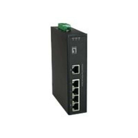 LevelOne IFS-0501 - Switch - 5 x 10/100 - desktop, montabile su rail DIN, montaggio a parete - alimentazione CC