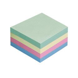 Biglietti adesivi Cubo - assortito tenue - 75 x 75mm - 70gr - 400 fogli - Starline.