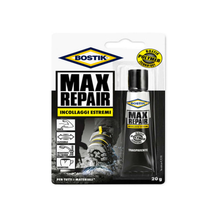 Adesivo Max Repair - universale - 20 gr - trasparente - Bostik
